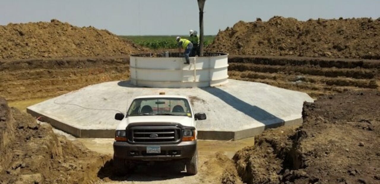 pouring windmill foundation