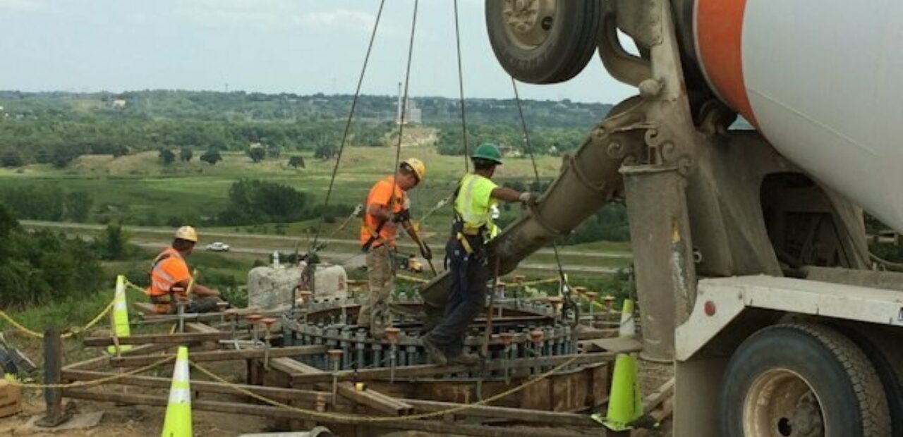 pouring concrete for CAPX 2020